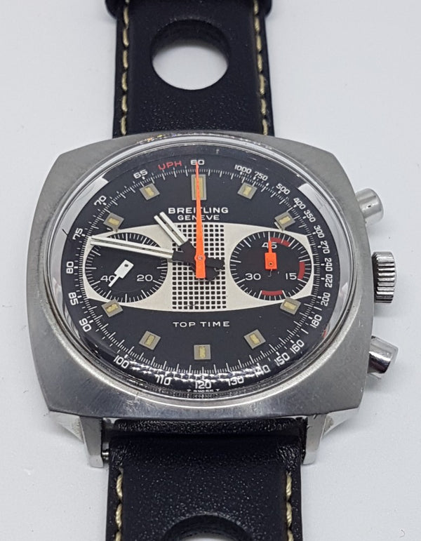 Breitling Top Time Chronograph with Racing 'Surfboard' Dial in Stainless Steel Model 2211 Dated 1970