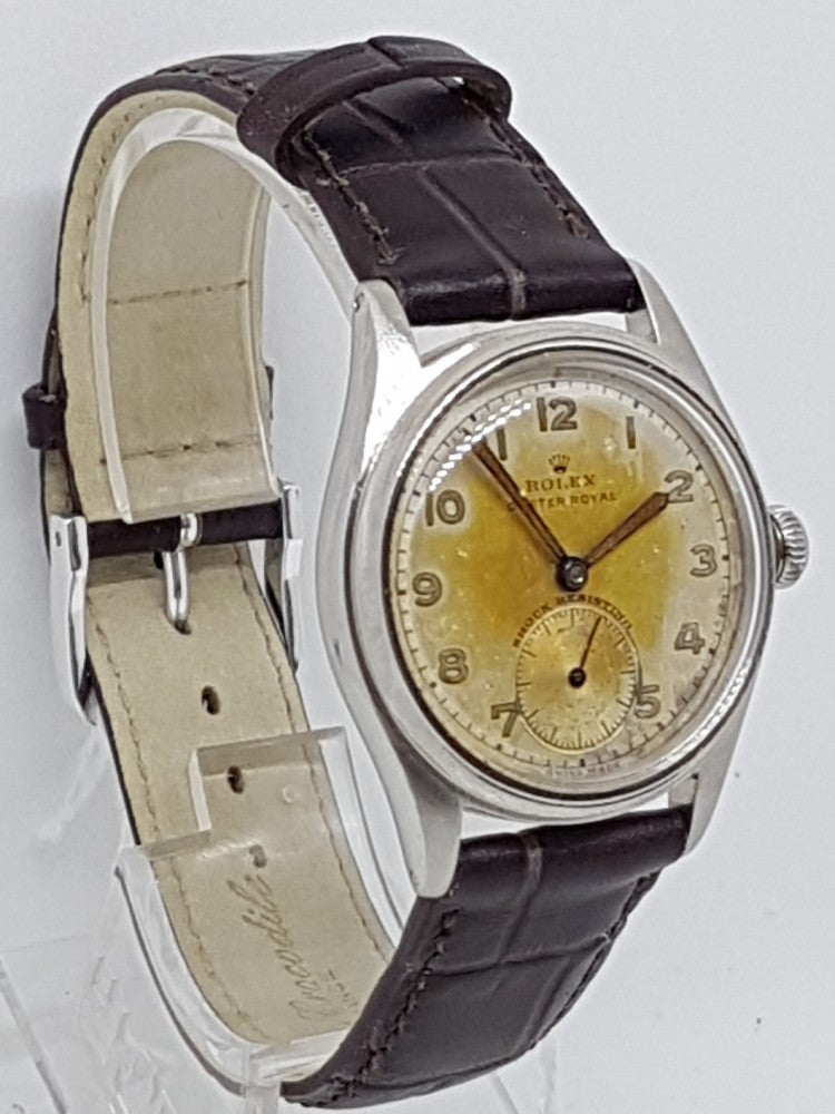 Rolex Oyster Royal in Stainless Steel with Patina and Arabic Numerals 1946