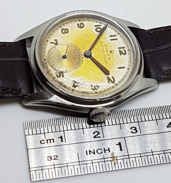 Rolex Oyster Royal in Stainless Steel with Patina and Arabic Numerals 1946