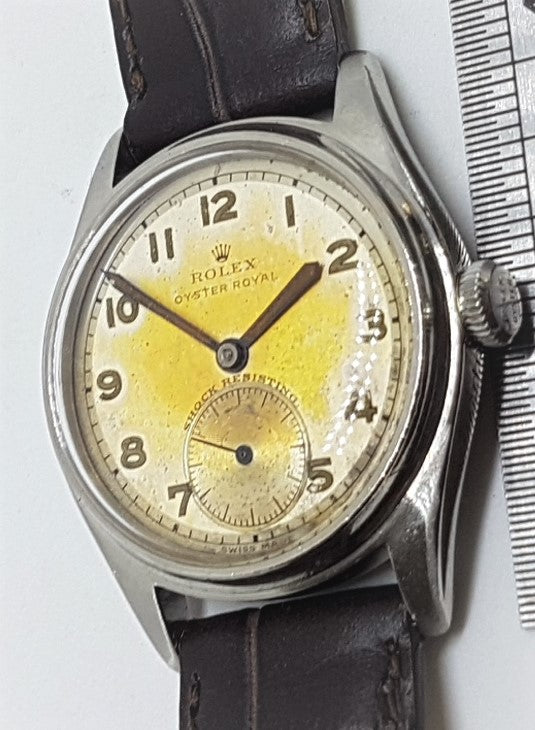 Rolex Oyster Royal in Stainless Steel with Patina and Arabic Numerals 1946