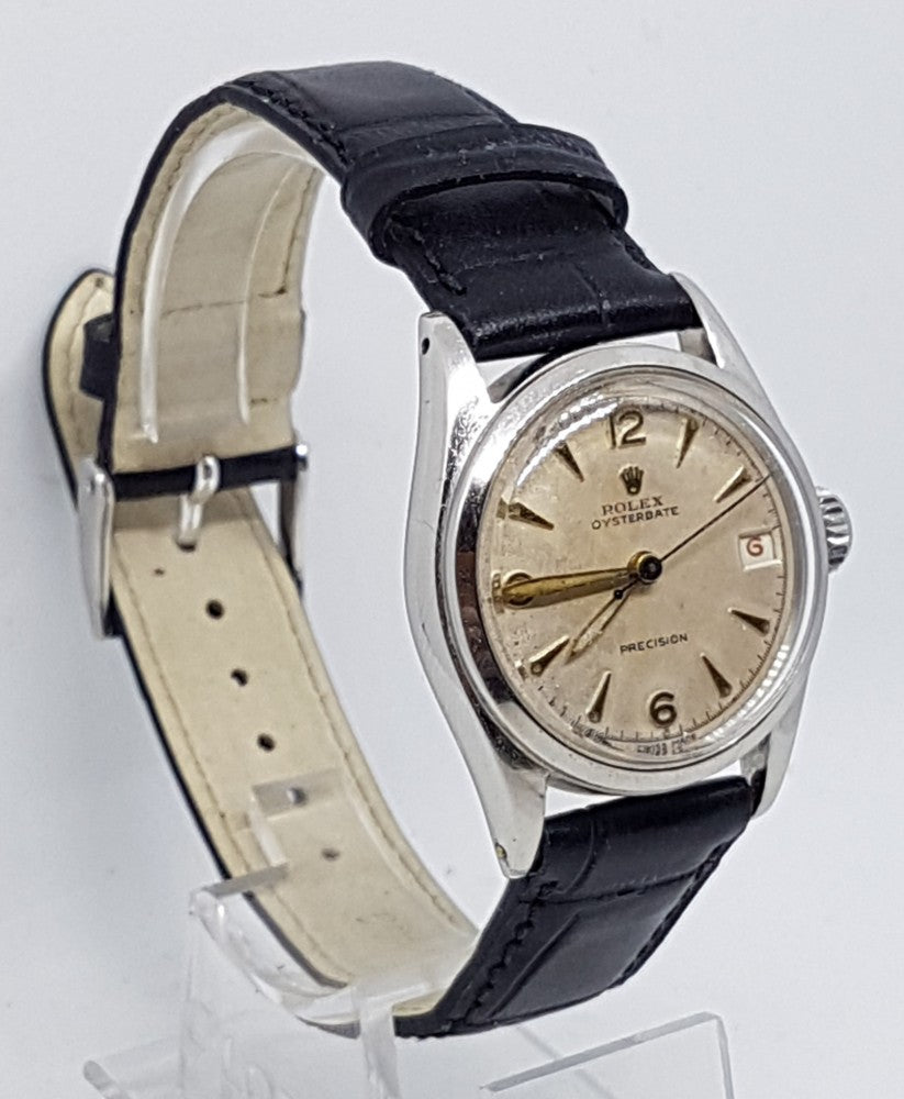 Rare Rolex Oyster Precision Red Date with Originial Dial in Stainless Steel 1953