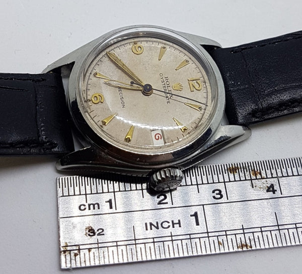Rare Rolex Oyster Precision Red Date with Originial Dial in Stainless Steel 1953