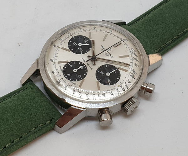 Rare Breitling Top Time Chronograph with Panda Dial Model 810 in Stainless Steel Circa 1967-9