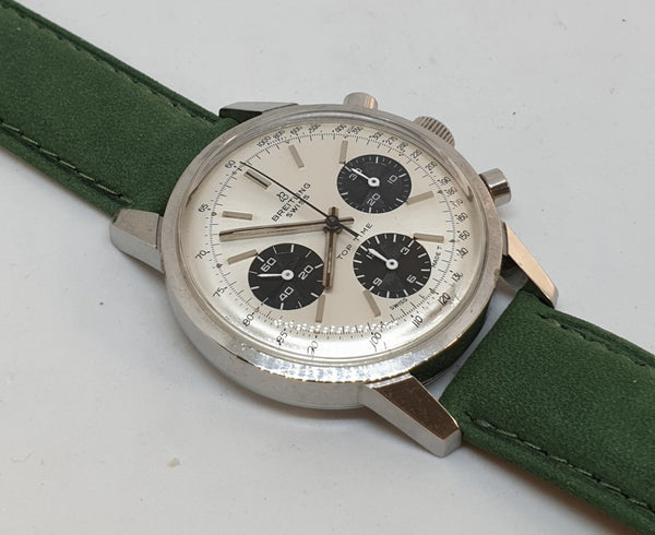 Rare Breitling Top Time Chronograph with Panda Dial Model 810 in Stainless Steel Circa 1967-9