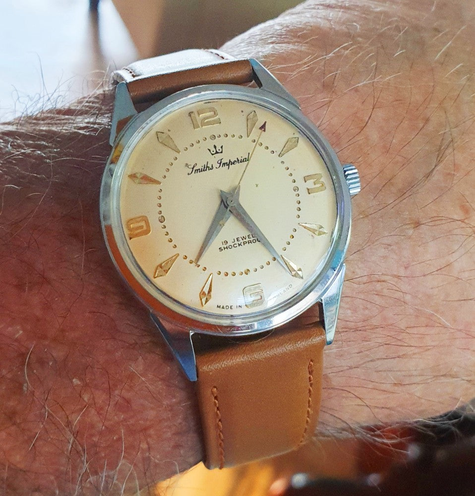 1950s Smiths Imperial all English made Wristwatch in Rarer Stainless Steel Circa 1958-60