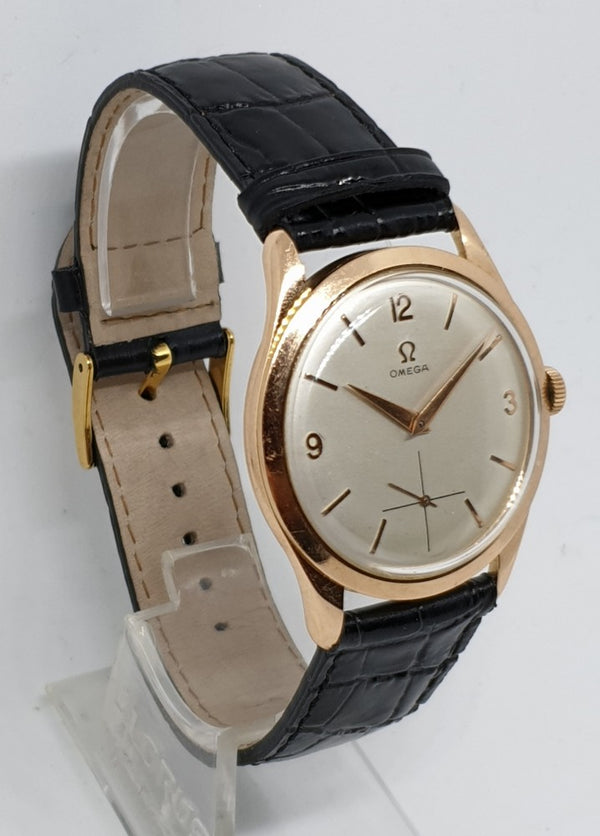 1956 Omega with Sub Seconds in 18ct Pink Gold Case with Buckle and Original Box