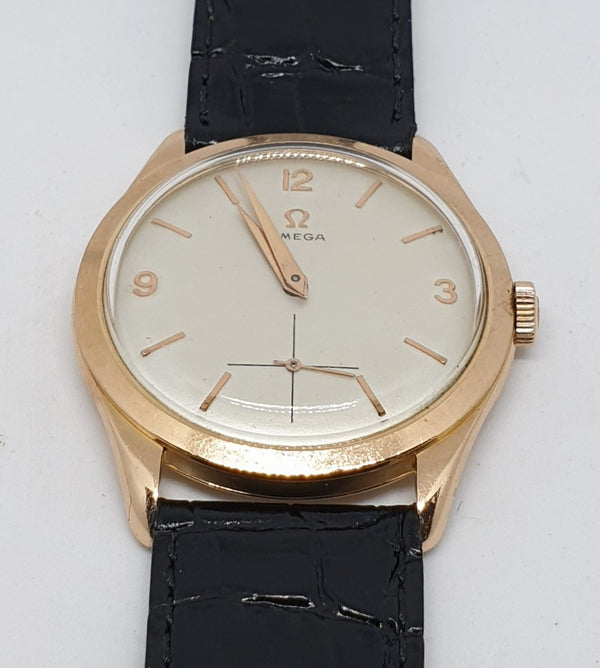 1956 Omega with Sub Seconds in 18ct Pink Gold Case with Buckle and Original Box