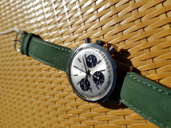 Rare Breitling Top Time Chronograph with Panda Dial Model 810 in Stainless Steel Circa 1967-9
