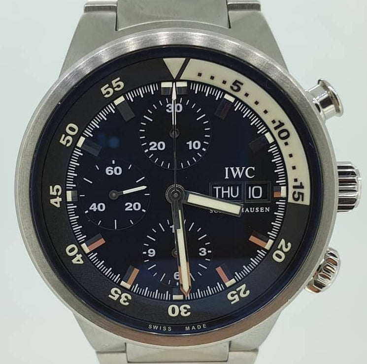 IWC Aquatimer Chronograph Model IW3719-28 in Stainless Steel on Braclet with Box and Papers Circa 1994