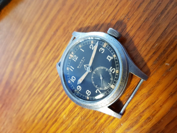 Buren Grand Prix British Military WWW Dirty Dozen Wristwatch Circa 1940s