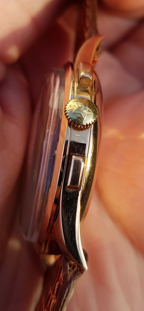 1954 Stunning Oversized Zenith Chronograph 156D 18ct Pink Gold All Original