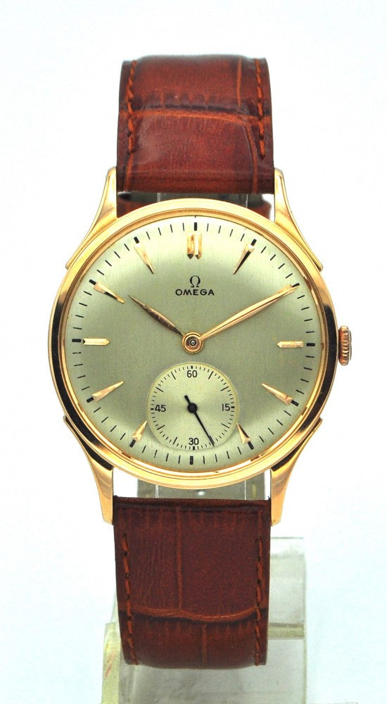 Omega 18ct Pink Gold Manual Wind Dress Watch Omega Buckle 1944