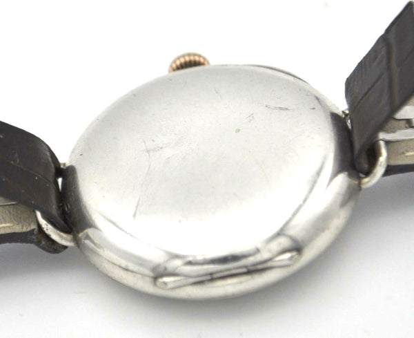 1917 Longines Mappin Campaign Trench Watch in Silver with Enamel Dial