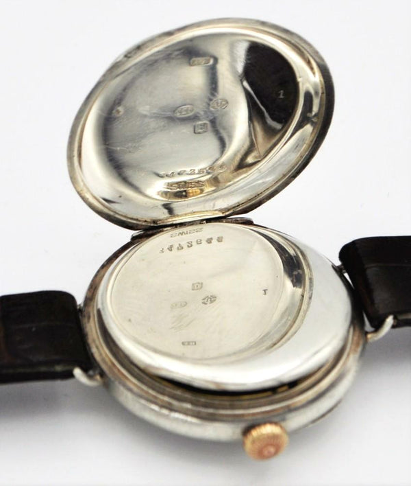 1917 Longines Mappin Campaign Trench Watch in Silver with Enamel Dial