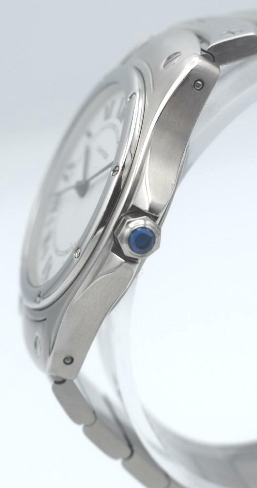 2000 Cartier Santos Ronde Automatic in Stainless Steel on Bracelet with Box and Papers Model 1920-1