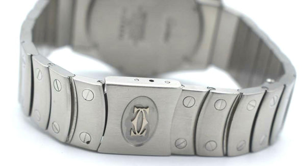 2000 Cartier Santos Ronde Automatic in Stainless Steel on Bracelet with Box and Papers Model 1920-1