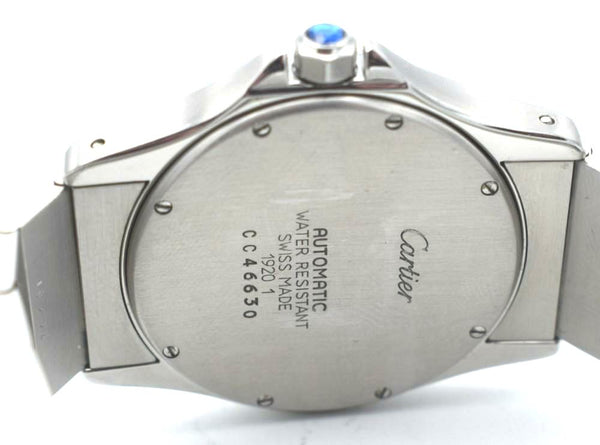 2000 Cartier Santos Ronde Automatic in Stainless Steel on Bracelet with Box and Papers Model 1920-1