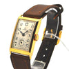 1936 Omega Art Deco Style Rectangular Watch with Arabic Dial in 18ct Gold with Rare Cal. 20F