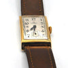 1936 Omega Art Deco Style Rectangular Watch with Arabic Dial in 18ct Gold with Rare Cal. 20F