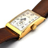 1936 Omega Art Deco Style Rectangular Watch with Arabic Dial in 18ct Gold with Rare Cal. 20F