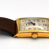 1936 Omega Art Deco Style Rectangular Watch with Arabic Dial in 18ct Gold with Rare Cal. 20F
