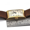 1936 Omega Art Deco Style Rectangular Watch with Arabic Dial in 18ct Gold with Rare Cal. 20F