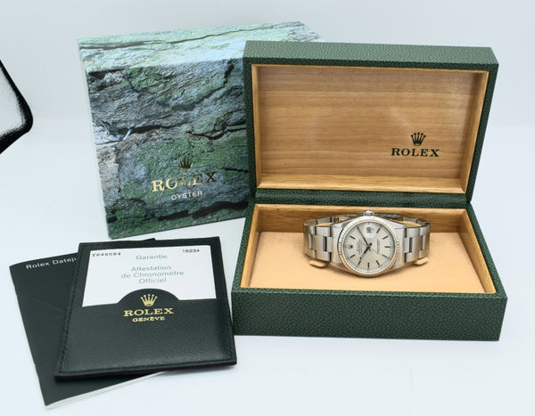 Rolex Oyster Perpetual Datejust in Stainless Steel Model 16234 with Box and Papers Dated 2003