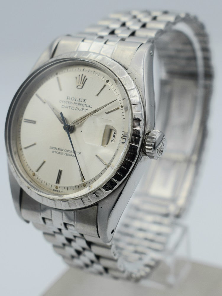 Rolex Oyster Perpetual Datejust in Stainless Steel on Jubilee Bracelet Model 6605 with Box and Papers Circa 1959
