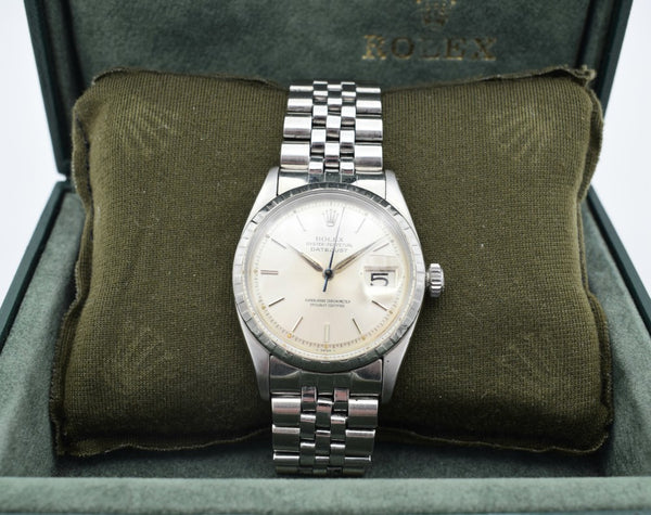 Rolex Oyster Perpetual Datejust in Stainless Steel on Jubilee Bracelet Model 6605 with Box and Papers Circa 1959