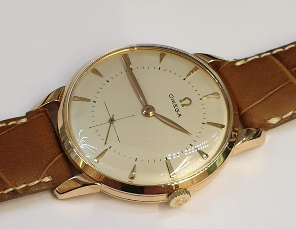 1954 Jumbo Omega with Sub Seconds Model 2687 in 18ct Pink Gold Case