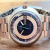 Omega Dynamic Automatic Day Date with Two Tone Silver and Blue Bullseye Dial in Stainless Steel on Bracelet 1969