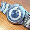 Omega Dynamic Automatic Day Date with Two Tone Silver and Blue Bullseye Dial in Stainless Steel on Bracelet 1969