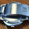 Omega Dynamic Automatic Day Date with Two Tone Silver and Blue Bullseye Dial in Stainless Steel on Bracelet 1969
