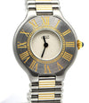 Must De Cartier '21' ladies Quartz Wristwatch in Gold and Steel on Bracelet With Original Box Circa 1990
