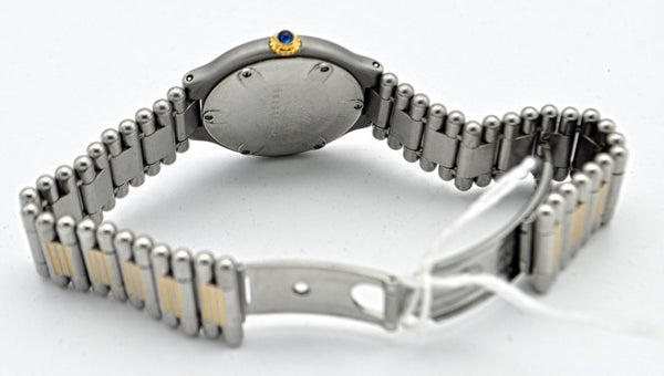 Must De Cartier '21' ladies Quartz Wristwatch in Gold and Steel on Bracelet With Original Box Circa 1990