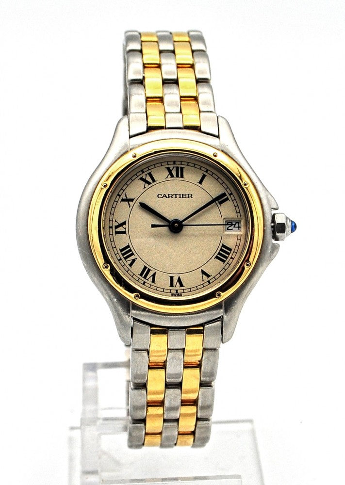 Cartier Panthere Cougar Quartz in 18ct Gold and Stainless Steel Circa 1990