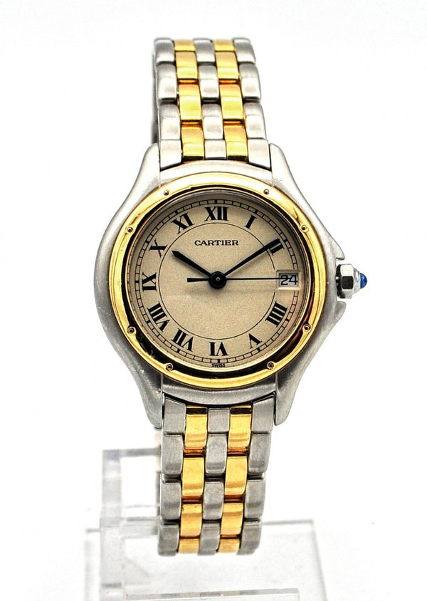Cartier Panthere Cougar Quartz in 18ct Gold and Stainless Steel Circa 1990