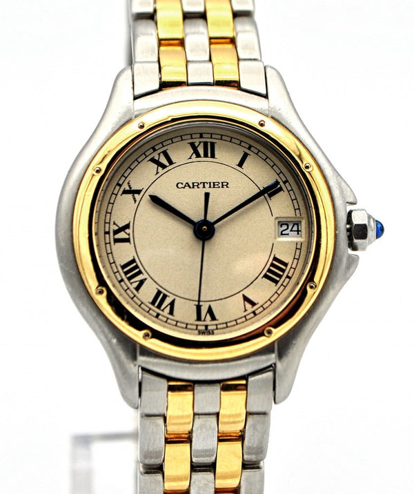 Cartier Panthere Cougar Quartz in 18ct Gold and Stainless Steel Circa 1990