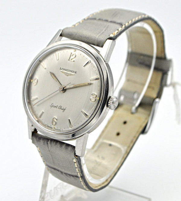 Longines Sport Chief Manual Wind in Stainless Steel Model 7272 Circa 1966