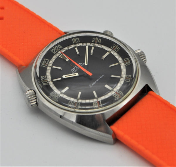 Omega Seamaster Chronostop Dive Style Watch with 24 Hour Inner Bezel Model 145.008 in Stainless Steel 1968