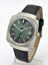 1978 Omega Geneve Automatic Date Model 166.0164 with Green Dial in Stainless Steel with Papers