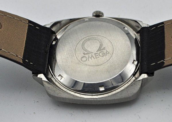 1978 Omega Geneve Automatic Date Model 166.0164 with Green Dial in Stainless Steel with Papers