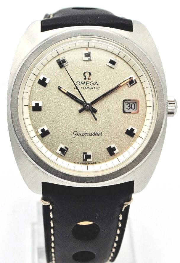 Large Omega Seamaster Auto Date with Stardust Dial in Stainless Steel Model 166.065 Dated 1971