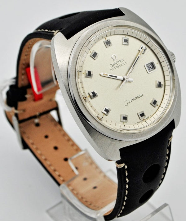 Large Omega Seamaster Auto Date with Stardust Dial in Stainless Steel Model 166.065 Dated 1971