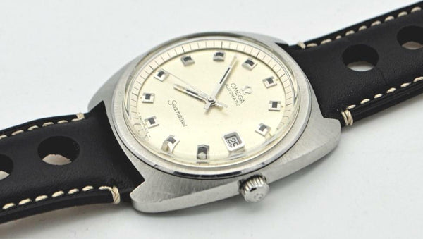 Large Omega Seamaster Auto Date with Stardust Dial in Stainless Steel Model 166.065 Dated 1971