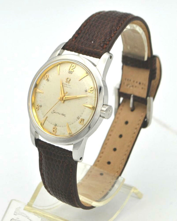 1950 Omega Seamaster Automatic Bumper with Arabic Numerals and Arrow Markers in Stainless Steel Model 2677
