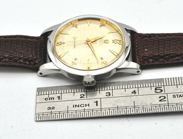 1950 Omega Seamaster Automatic Bumper with Arabic Numerals and Arrow Markers in Stainless Steel Model 2677
