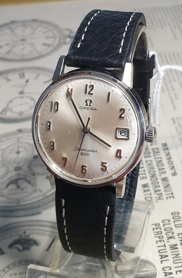 Omega Seamaster 600 Date with Rare Arabic Dial in Stainless Steel Model 136.011 dated 1966