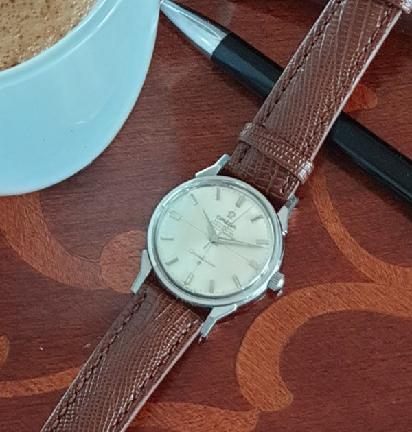 1966 Omega Constellation Auto with Cross Hair Dial and Dog Leg Lugs 167.005 in Stainless Steel