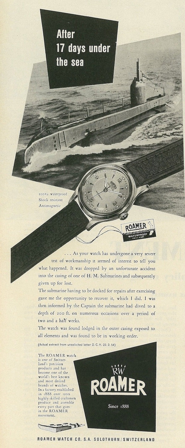 1950s Roamer Brevete with Mixed Arabic Dial Model 215999 in 32.5mm Stainless Steel Case